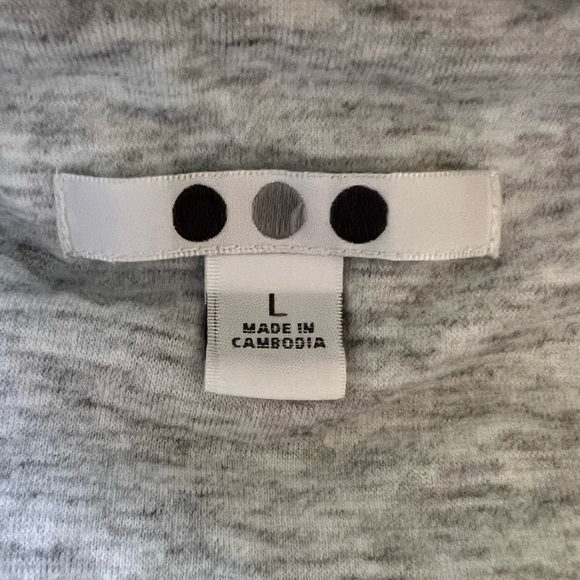 Three Dots Large Gray Thick Quilted Jacket Minimalist Neutral Cozy - Picture 8 of 10